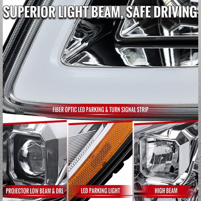 Spec-D 05-10 Chevrolet Cobalt Light Bar Projector Headlight Chrome