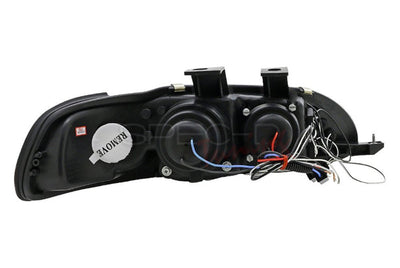 Spec-D 92-95 Honda Civic Projector Halo Headlights Black/Smoked