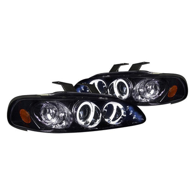 Spec-D 92-95 Honda Civic Projector Halo Headlights Black/Smoked