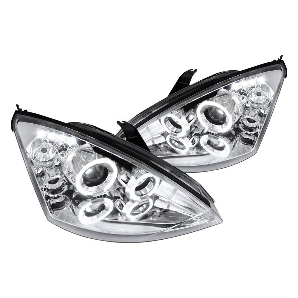 Spec-D 00-04 Ford Focus Halo Projector Headlights Chrome