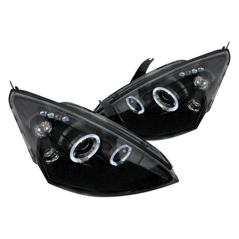 Spec-D 00-04 Ford Focus Halo Projector Headlights Black