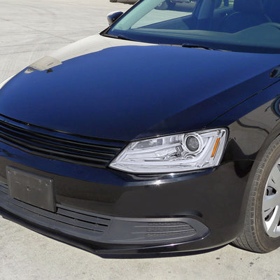Spec-D 11-18 VW Jetta MK6 Headlights LED Bar Projector Chrome/Clear