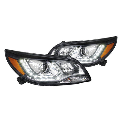 Spec-D 13-15 Chevy Malibu Headlights Projector Matte Black/Clear