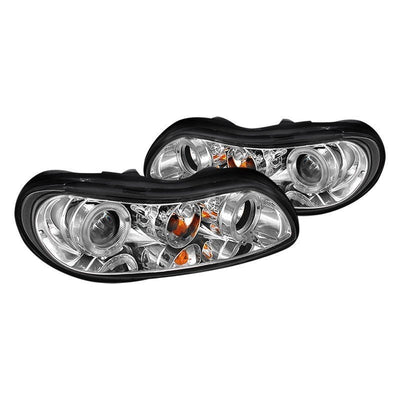 Spec-D 97-03 Chevy Malibu Halo Projector Headlights Chrome