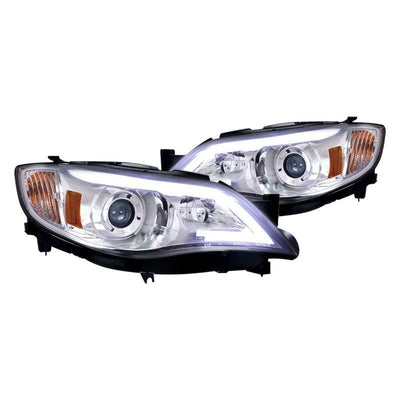 Spec-D 08-14 Impreza Projector Headlights Chrome DRL Strip
