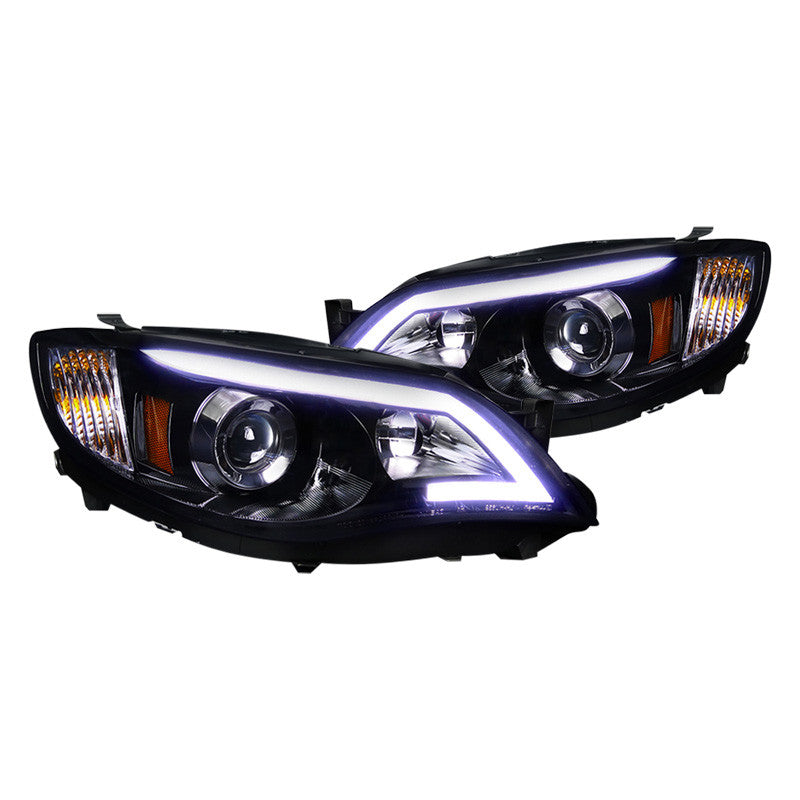 Spec-D 08-13 Impreza Projector Black Headlights Smoked Lens