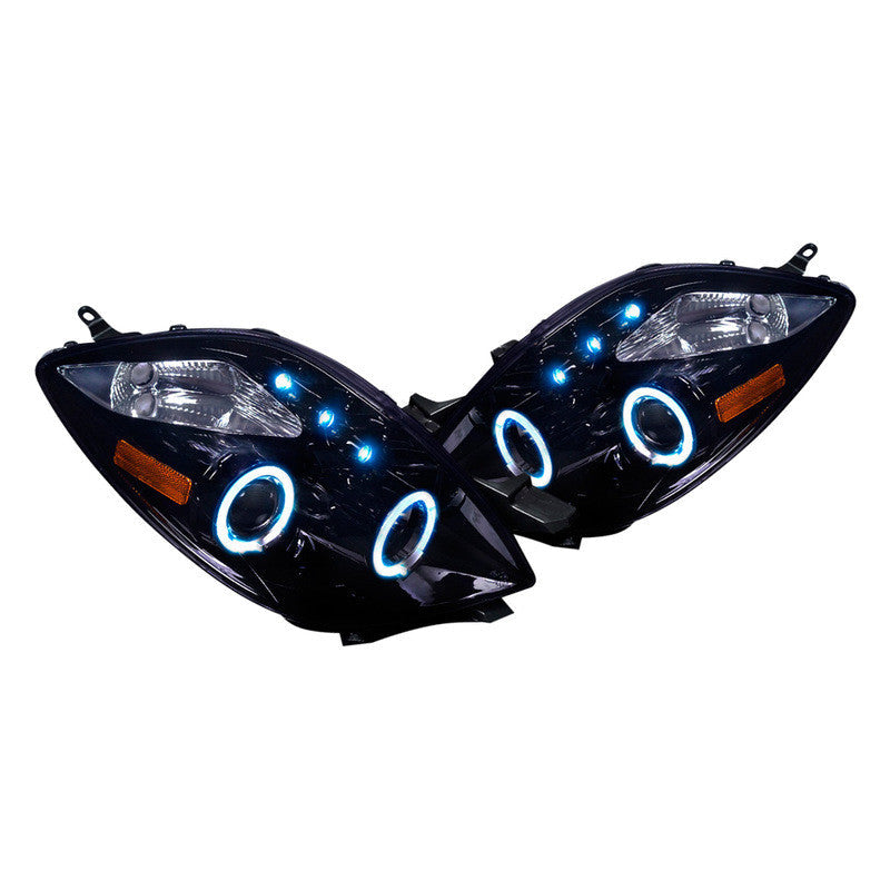 Spec-D 06-08 Toyota Yaris Halo Projector Headlights Smoked