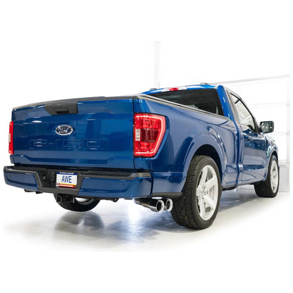 AWE 21-25 Ford F150 (14th Gen Reg Cab) Cat-Back Exhaust - 4.5in Dual Side Exit Chrome Tips
