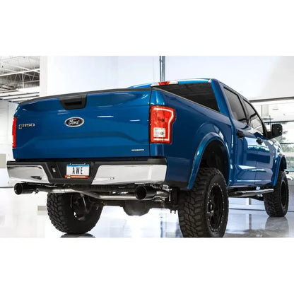 AWE Tuning 2015+ Ford F-150 0FG Dual Exit Performance Exhaust System w/5in Diamond Black Tips