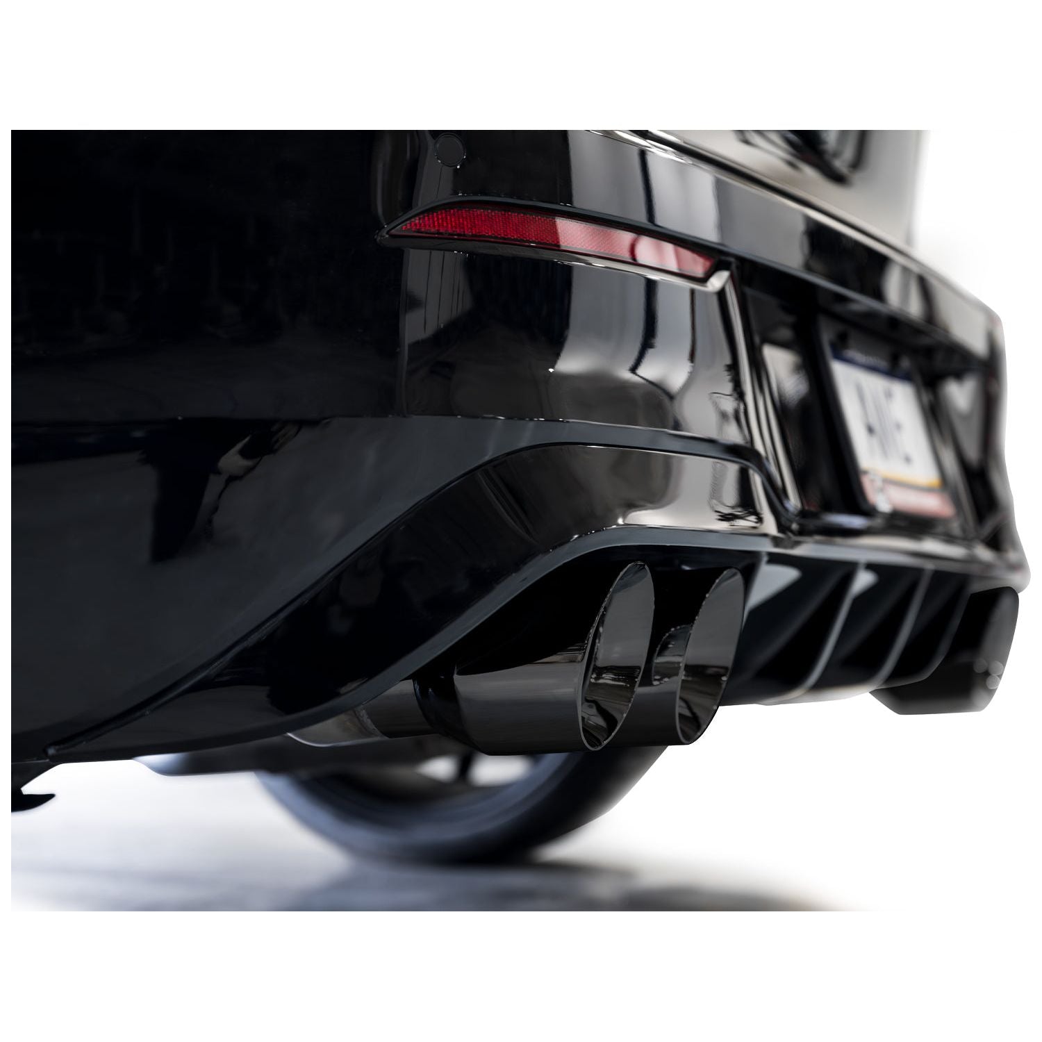 AWE MK8 Volkswagen Golf R 3in Touring Edition Quad Exhaust - Diamond Black Tips