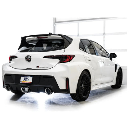 AWE 23-24 Toyota GR Corolla Track Edition Catback Exhaust - Chrome Silver Tips