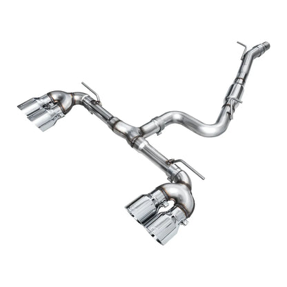 AWE MK8 Volkswagen Golf R Touring Edition Exhaust - Chrome Silver Tips