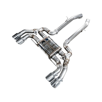 AWE Tuning 20-25 BMW X3 M/M Comp (F97) AWD SwitchPath Axle-back Exhaust - Chrome Silver Tips