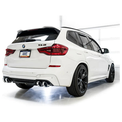 AWE Tuning 20-25 BMW X3 M/M Comp (F97) AWD SwitchPath Axle-back Exhaust - Chrome Silver Tips