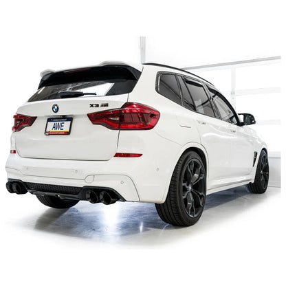 AWE Tuning 20-25 BMW X3 M/M Comp (F97) AWD SwitchPath Axle-back Exhaust - Diamond Black Tips