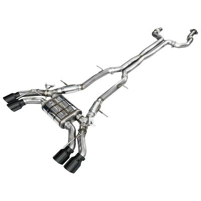 AWE Tuning 2021+ Cadillac CT4-V Blackwing SwitchPath Exhaust - Diamond Black Tips