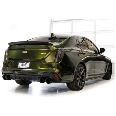 AWE Tuning 2021+ Cadillac CT4-V Blackwing SwitchPath Exhaust - Diamond Black Tips