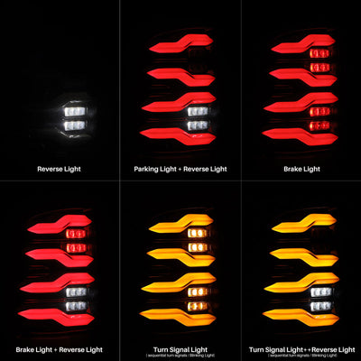 AlphaRex 09-18 Dodge Ram Luxx-Series LED Tail Lights Black w/ Activation Light & Sequential Signal 640004 *Discontinued