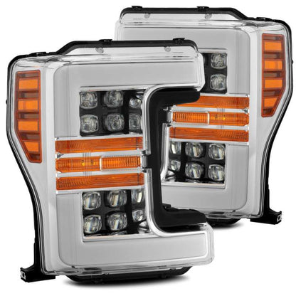 AlphaRex 17-19 Ford Super Duty NOVA-Series LED Projector Headlights Chrome