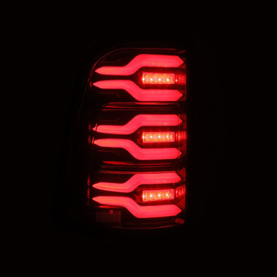 AlphaRex 19-22 Ram 1500 LUXX-Series LED Tail Lights Black-Red