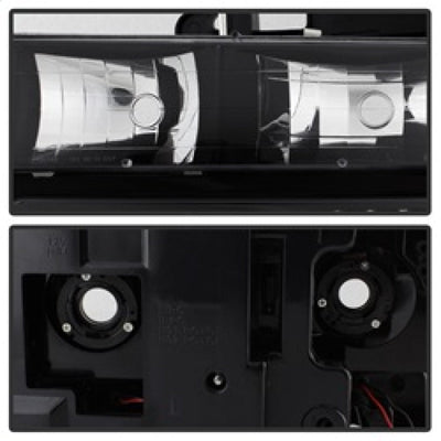 SPYDER Xtune 92-94 Blazer Full Size Corner/LED Bumper Headlights Black HD-JH-CCK88-LED-AM-BK-SET 5069542