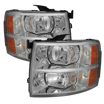 SPYDER Xtune Chevy Silverado 07-13 Crystal Headlights Chrome HD-JH-CS07-AM-C 5076984