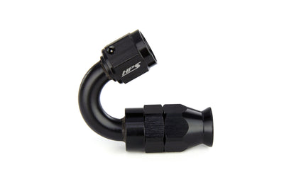 HPS Performance Products Compression Teflon Hose End to AN Female for Stainless Steel Reinforced PTFE Hose, Aluminum, Black