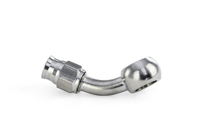 HPS Performance Products Compression Teflon Hose End to AN Female with 10mm Banjo for PTFE Hose, Stainless Steel