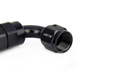 HPS Performance Products Compression Teflon Hose End to AN Female for Stainless Steel Reinforced PTFE Hose, Aluminum, Black