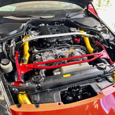 Reinforced Front Upper Nismo Style Strut H Brace Bar For VQ Nissan 350Z Z33 VQ35