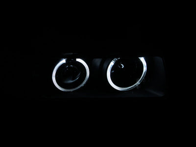 Anzo 1992-1998 BMW 3 Series E36 Projector Headlights w/ Halo Black G2 1 pc