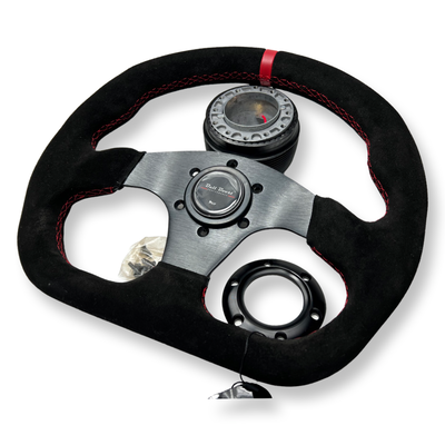 Suede Leather Steering Wheel + Hub Adapter Kit For Scion xB, TC, xD, xA
