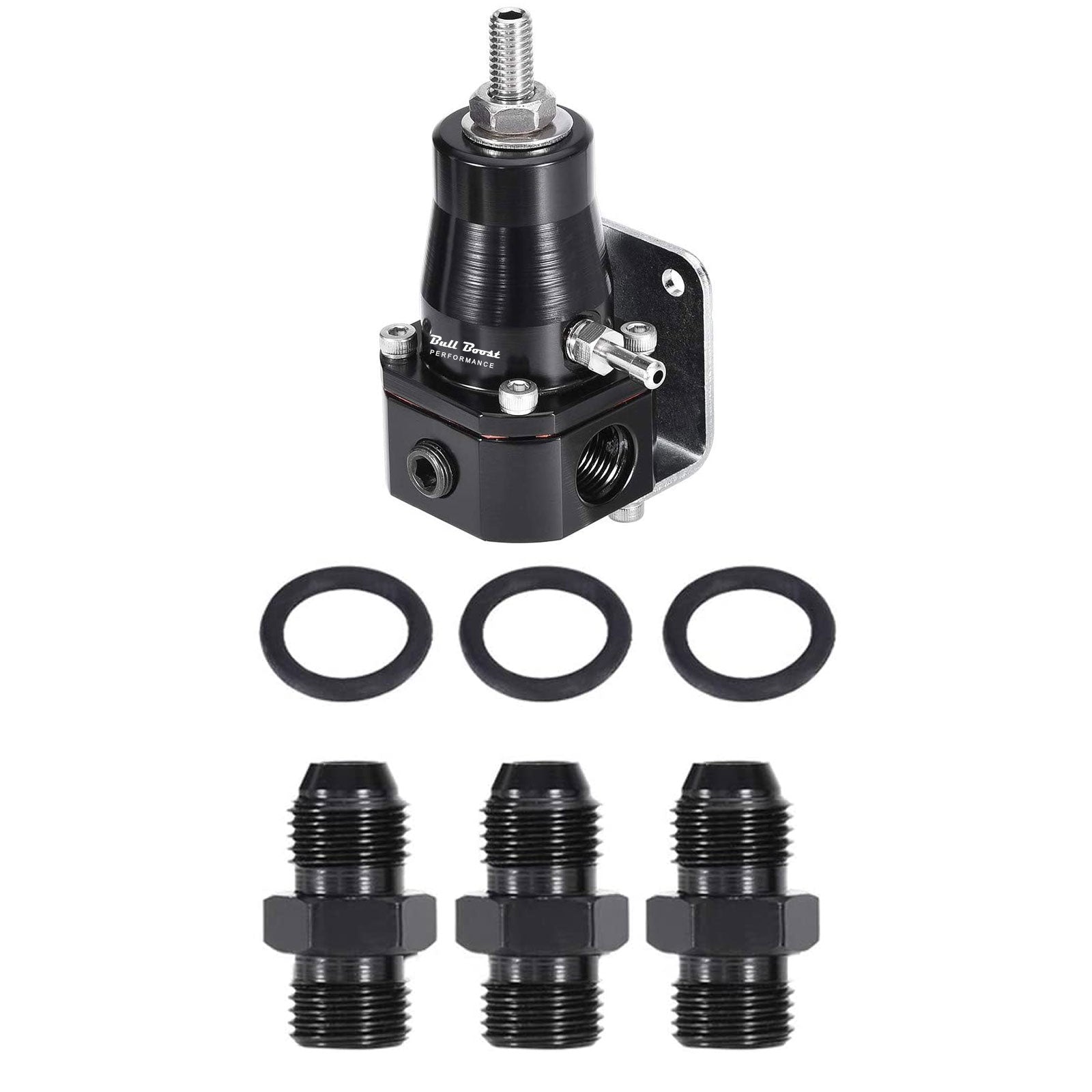 Performance 30 to 70 PSI Universal Fuel Pressure Regulator Gauge AN6