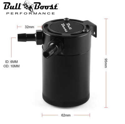2x Billet Aluminum Baffled Oil Catch Can Reservoir Tank Racing 2-Port