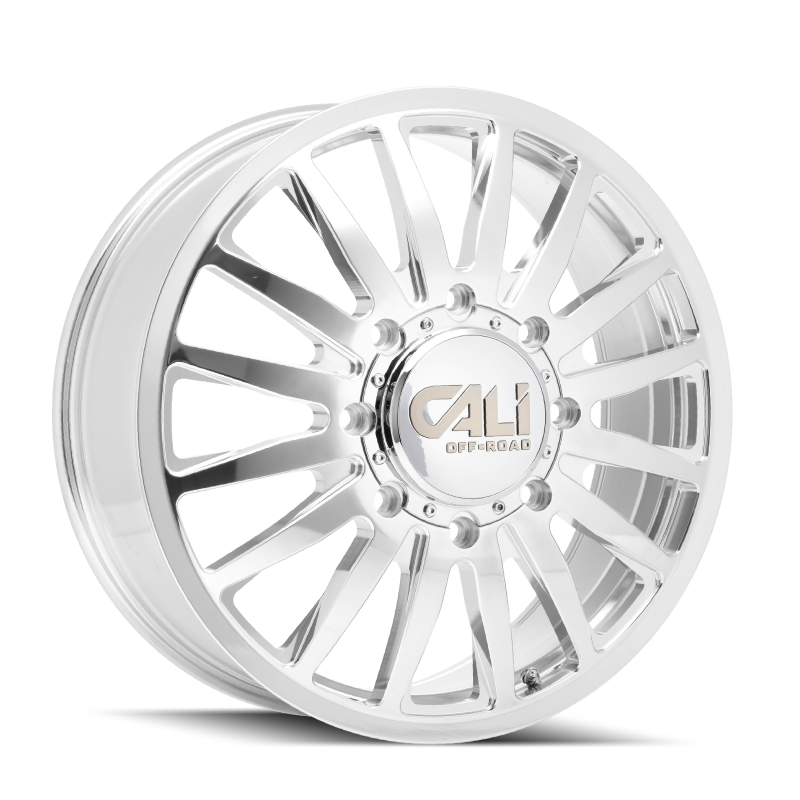 Cali Off-Road 9110D Summit Dually 22x8.25 / 8x165.1 BP / -232mm Offset / 121.3mm Hub Polished Wheel 9110D-22881PMR232