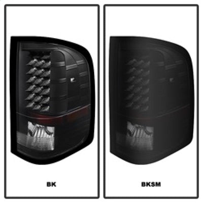 xTune Chevy Silverado 07-13 LED Tail Lights Black Smoke ALT-JH-CS07-LED-BKSM