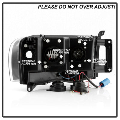 Spyder Dodge Ram 1500 02-05/Ram 2500/3500 03-05 High-Power LED Headlights - Black PRO-YD-DR02V2PL-BK 5088079