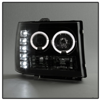 Spyder GMC Sierra 1500/GMC Sierra Denali 08-13 Projector LED Halo- LED Blk PRO-YD-GS07-HL-BK