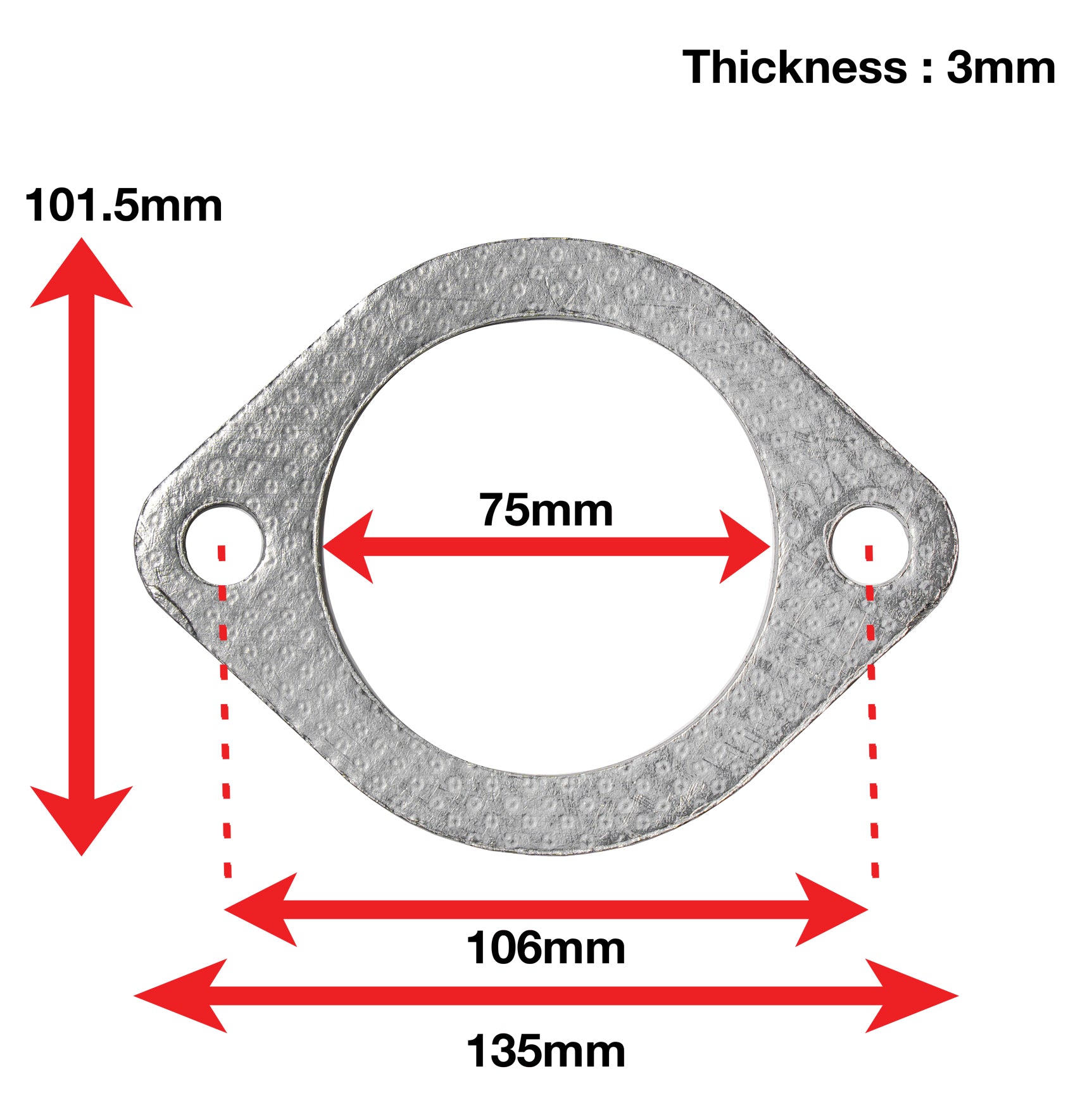 APEXi A'PEXi - Exhaust Gasket (Two Bolt) - Replacement