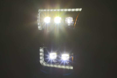 AlphaRex 15-17 Ford F150 / 17-20 F150 Raptor NOVA-Series LED Projector Headlights Alpha-Black