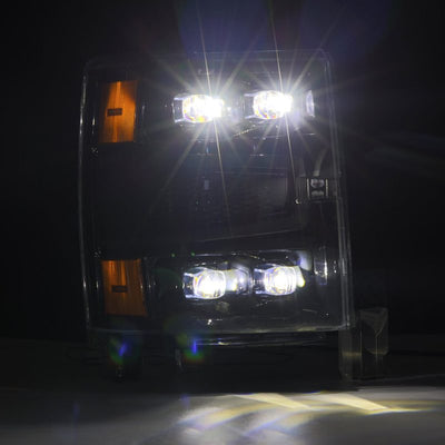 AlphaRex 14-15 Chevrolet Silverado NOVA-Series LED Projector Headlights Alpha-Black