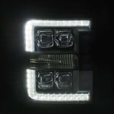 AlphaRex 11-16 Ford Super Duty NOVA-Series LED Projector Headlights Black