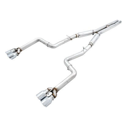 AWE Tuning 2015+ Dodge Challenger 6.4L/6.2L SC Track Edition Exhaust - Quad Chrome Silver Tips