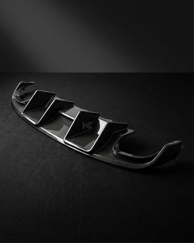 2008–2012 Audi A4 S-Line / S4 B8 Sedan Wide Scoop Rear Valance Diffuser – Carbon Fiber