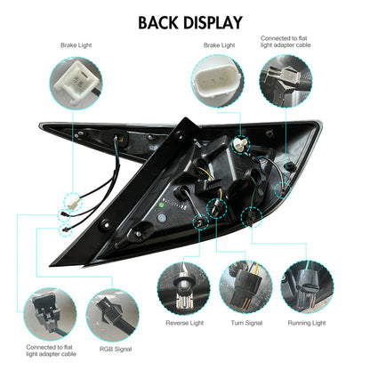 2016-2021 Honda Civic 10th Gen RGB Tail Lights For Sedans