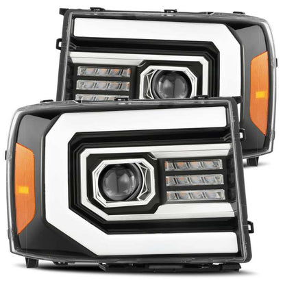 AlphaRex 07-13 GMC Sierra PRO-Series Halogen Projector Headlights Jet Black