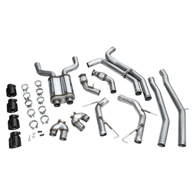 AWE Tuning 19-23 Audi C8 S6/S7 2.9T V6 AWD Track Edition Exhaust - Diamond Black Tips
