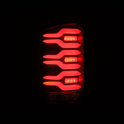 AlphaRex 2014-18 GMC Sierra 1500/2500HD/3500HD LUXX-Series LED Tail Lights Black