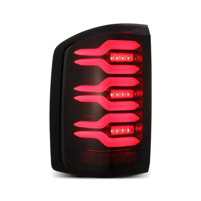 AlphaRex 14-18 GMC Sierra 1500/2500HD/3500HD LUXX-Series LED Tail Lights Blk/Red w/Actv Lgt Seq. Sig 630050 *Discontinued