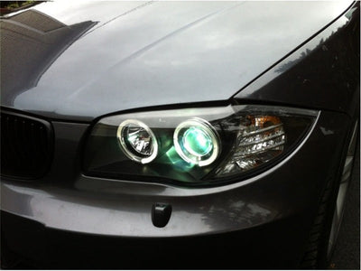 Spyder BMW E87 1-Series 08-11 Projector Headlights LED Halo Black High H1 Low H7 PRO-YD-BMWE87-HL-BK 5008985
